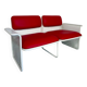 Old 2 seater sofa Italian design from the 70s Talin Vicenza metal per