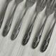 6 small silver plated metal dessert forks