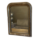 Louis Philippe gilded mirror late 19th century. Polychrome decoration.