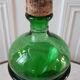 Carafe italienne en verre vert années 70