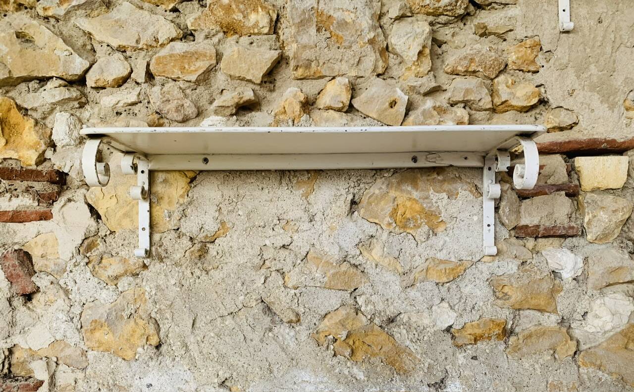 Pair of vintage garden wall shelves, circa 40's/50's