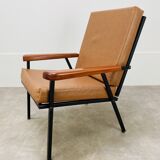Armchair 50s metal and wood