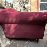 Velvet armchair, lipstick. (la redoute interieurs)