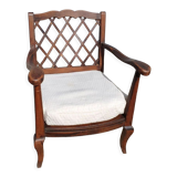 Armchair back with braces