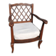 Fauteuil dossier a croisillons