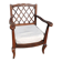 Fauteuil dossier a croisillons