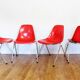 Set de 4 chaises en fibre de verre stella 1970