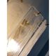 Set of Two Venied-White Alabastro Strips “Listelli” Murano Glass Gold 24k Wall Sconce by SimoEng