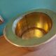 Champagne bucket hat in gilded brass