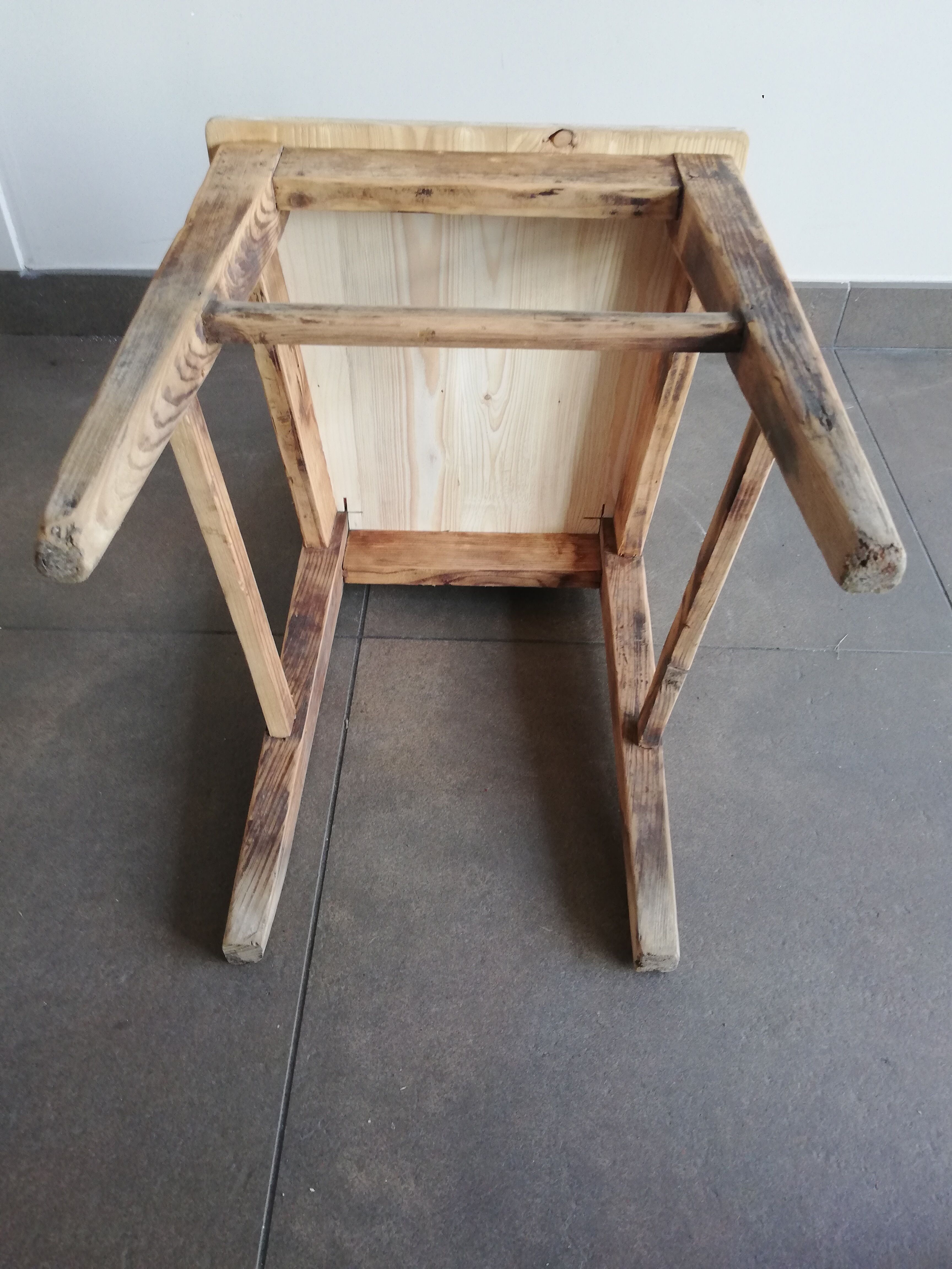 Chaise vintage en bois, années 50