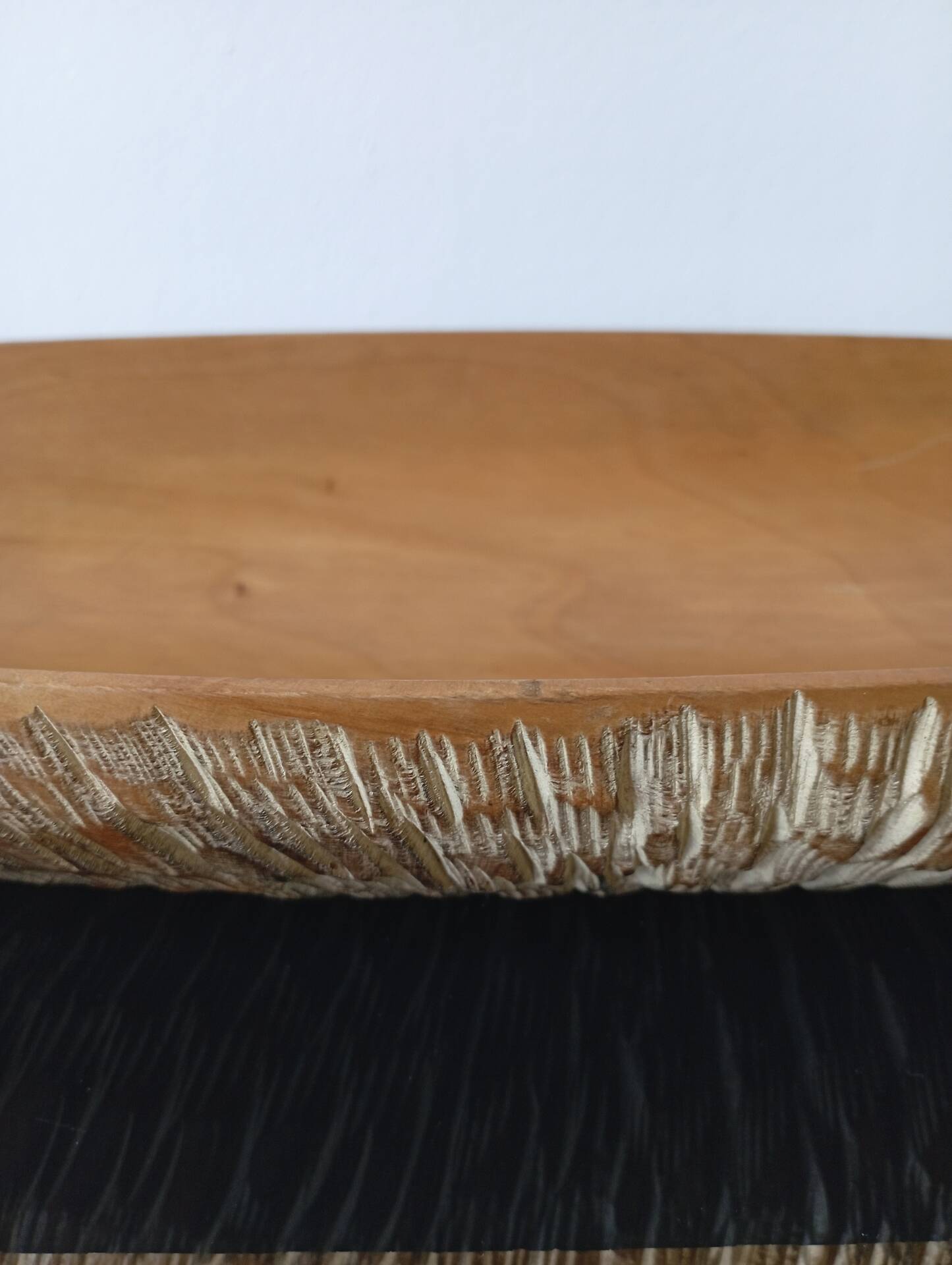 Vintage wooden plate by Aldo Tura for Macabo Italy