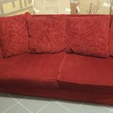 Art deco sofa in struck velvet