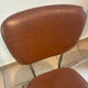 Set of 2 brown faux leather chairs – 1970s – vintage