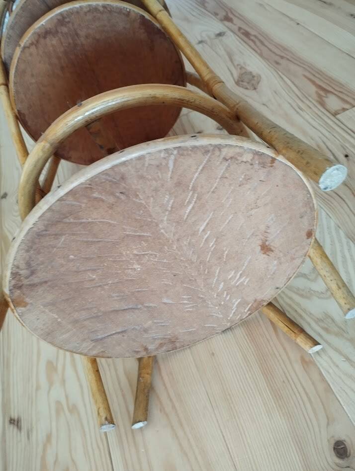 Vintage rattan bar – Portable – 60s–70s – Bohemian