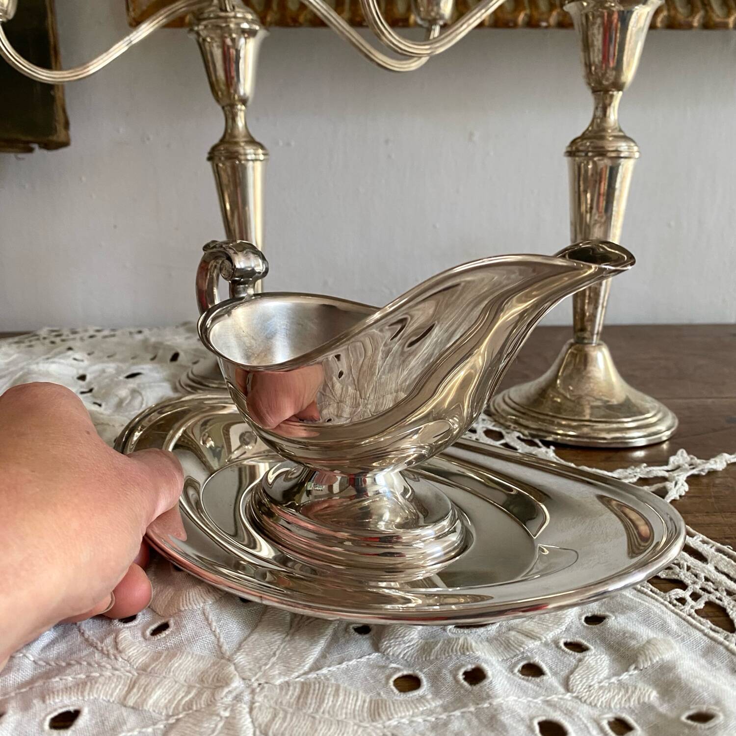 Sheffield Silver Gravy Boat