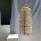 Large lantern-shaped rattan pendant lamp H50 D24