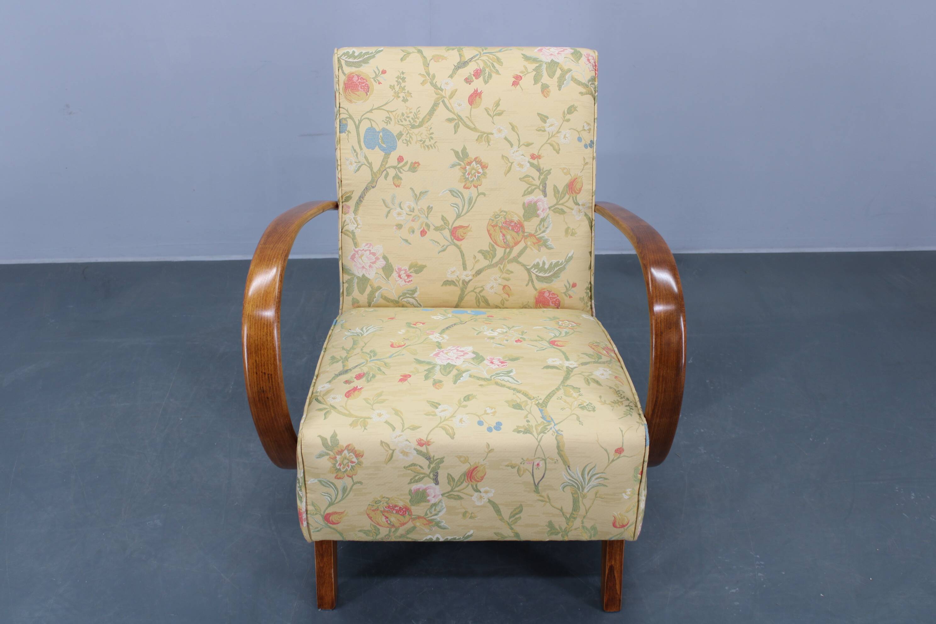1950s Refurbished Jindrich Halabala  Armchair, Czechoslovakia