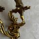 3 gold wall sconces in Louis XV style, rocaille.