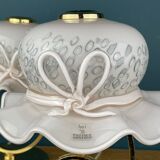 Italian Murano glass table lamps in pink, 1980s, set of 2.