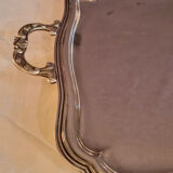 Silver metal serving tray
