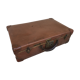 Old suitcase travel ultima brown fiber trunk
