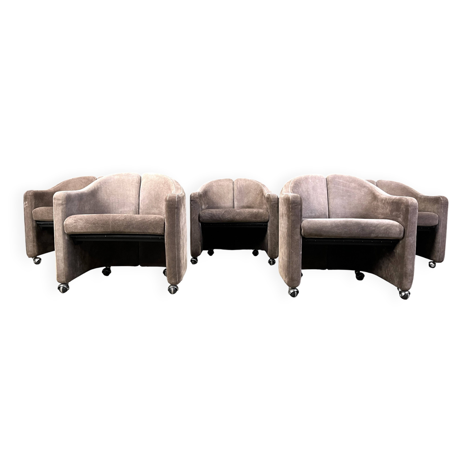 PS142 Easy Chairs by Eugenio Gerli for Tecno, 1970s - set of 5