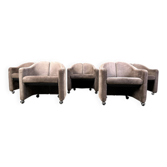 Fauteuils PS142 par Eugenio Gerli pour Tecno, années 1970 - lot de 5