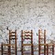 Set of 6 Dudouyt style chairs, 1950