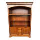 Library in solid cherry wood with integrated lighting - Made in the 20th century