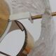 Vintage glass and brass suspension by Hillebrand Germany.