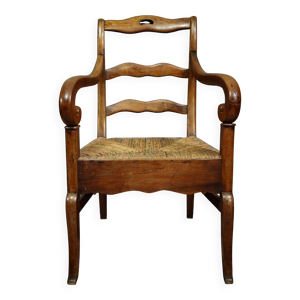 Fauteuil Empire en noyer