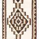 Tapis kilim vintage marron & beige