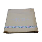 Drap ancien métis et lin XIXe