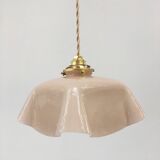 Vintage pendant lamp in pink opaline