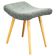 1960s Czech Mid-Century Modern Upholstered Stool with Beech Wood Legs