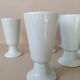 Lot 6 mazagrans white porcelain CNP Vintage