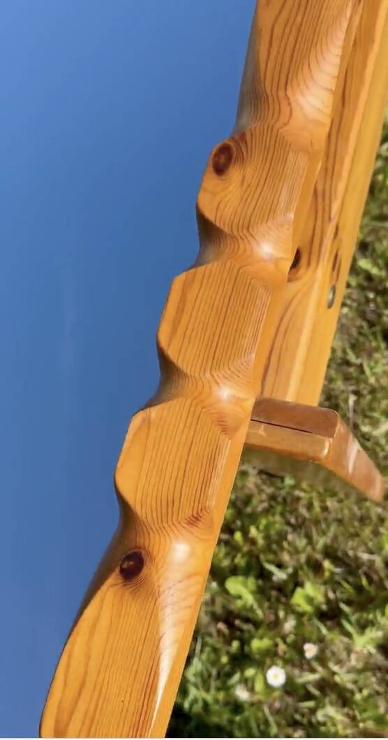 Mirror Glasmäster, Markaryd, Pine Wood Frame, swedish, 1970s, brutalist