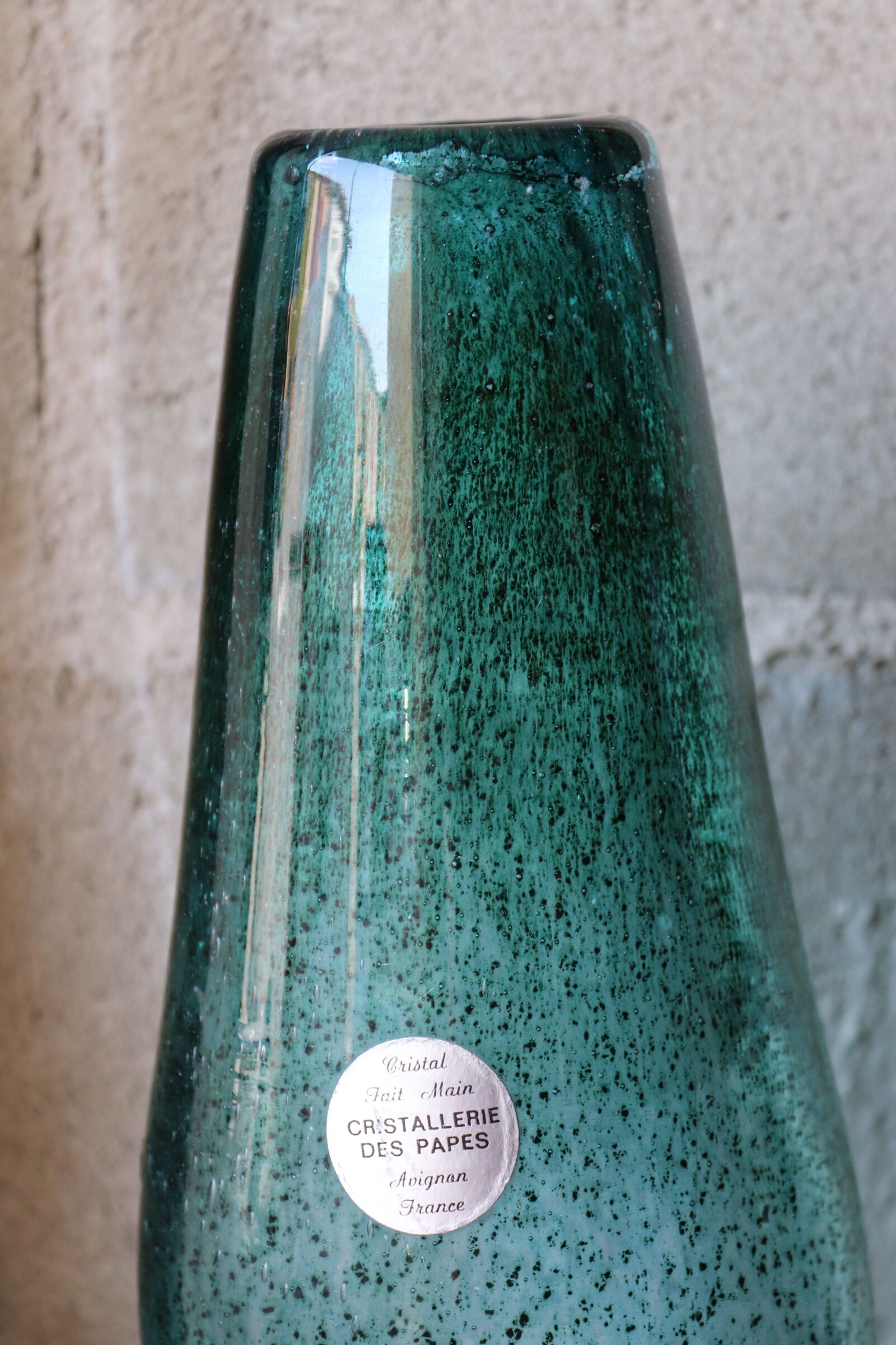 Vase in blown glass Crystal of the popes