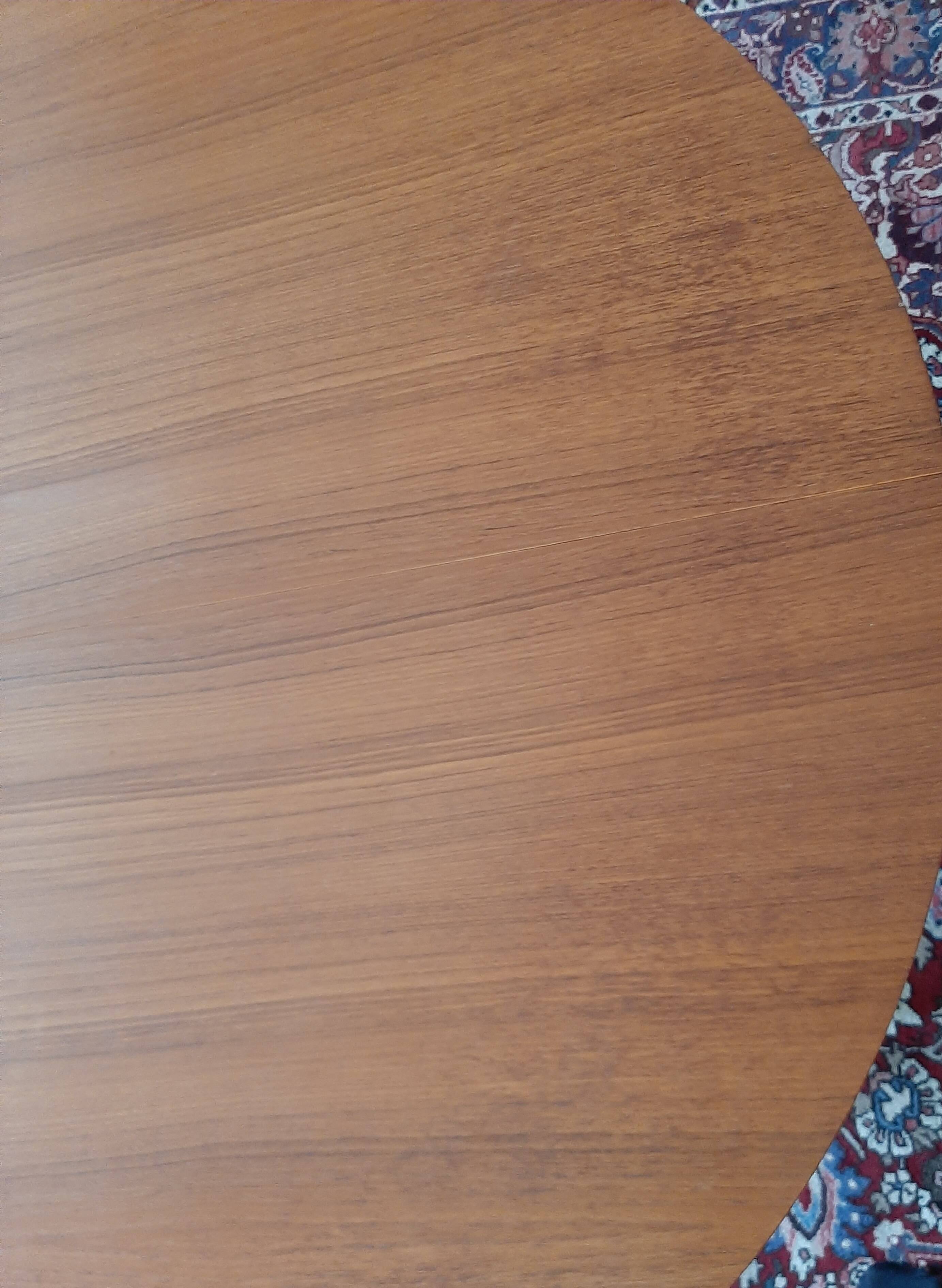 Table ronde extensible scandinave teck vintage