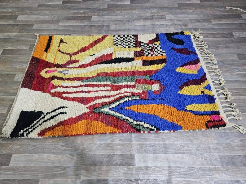 Elegant, colorful Berber rug, 150/250cm