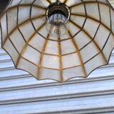 Mother-of-pearl and brass pendant light from the 1950s