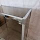 Smoked glass and stainless steel shelf