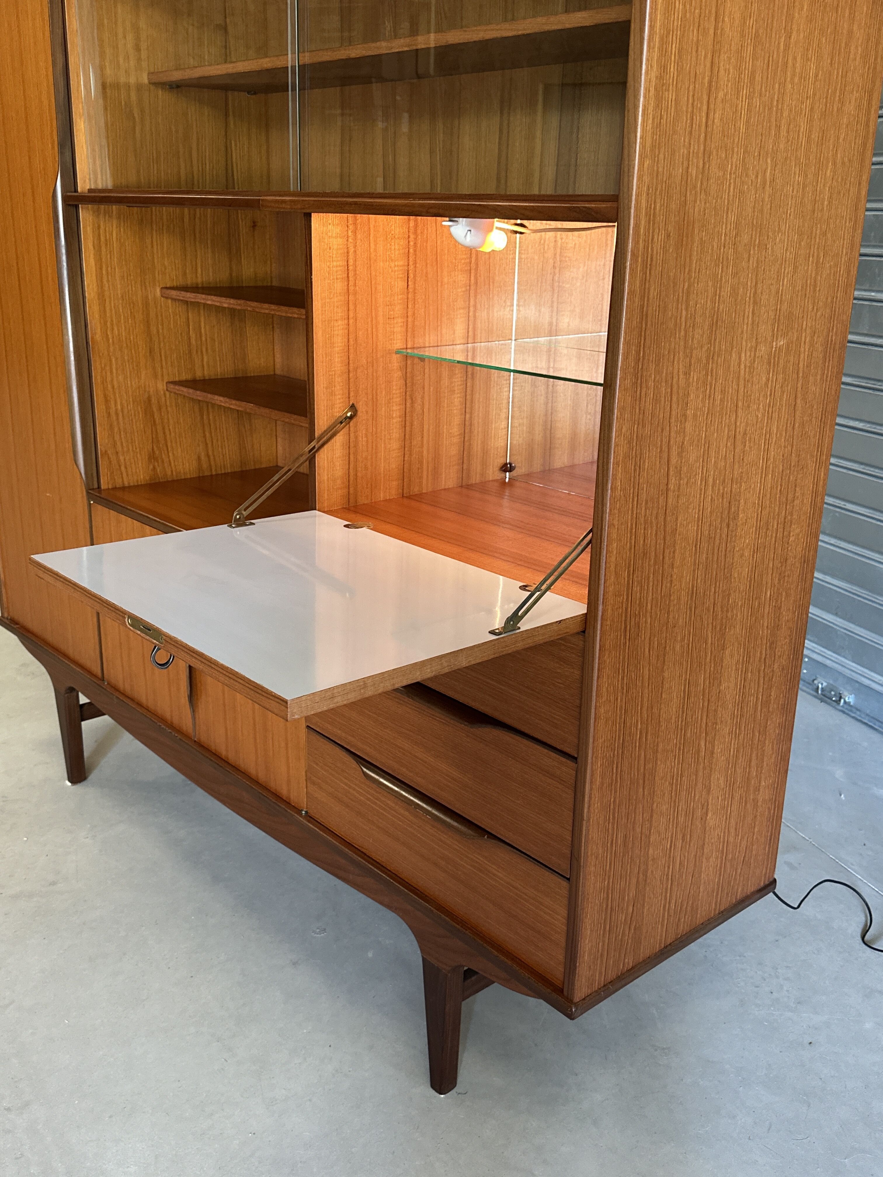 Very beautiful Scandinavian highboard in teak from the 1960s.