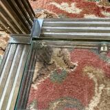 Table basse - Bout de canapé 1970 en métal chromé et verre