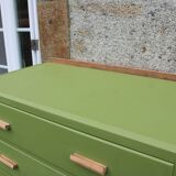 Renovated antique buffet – Herbarium Green (Libéron)