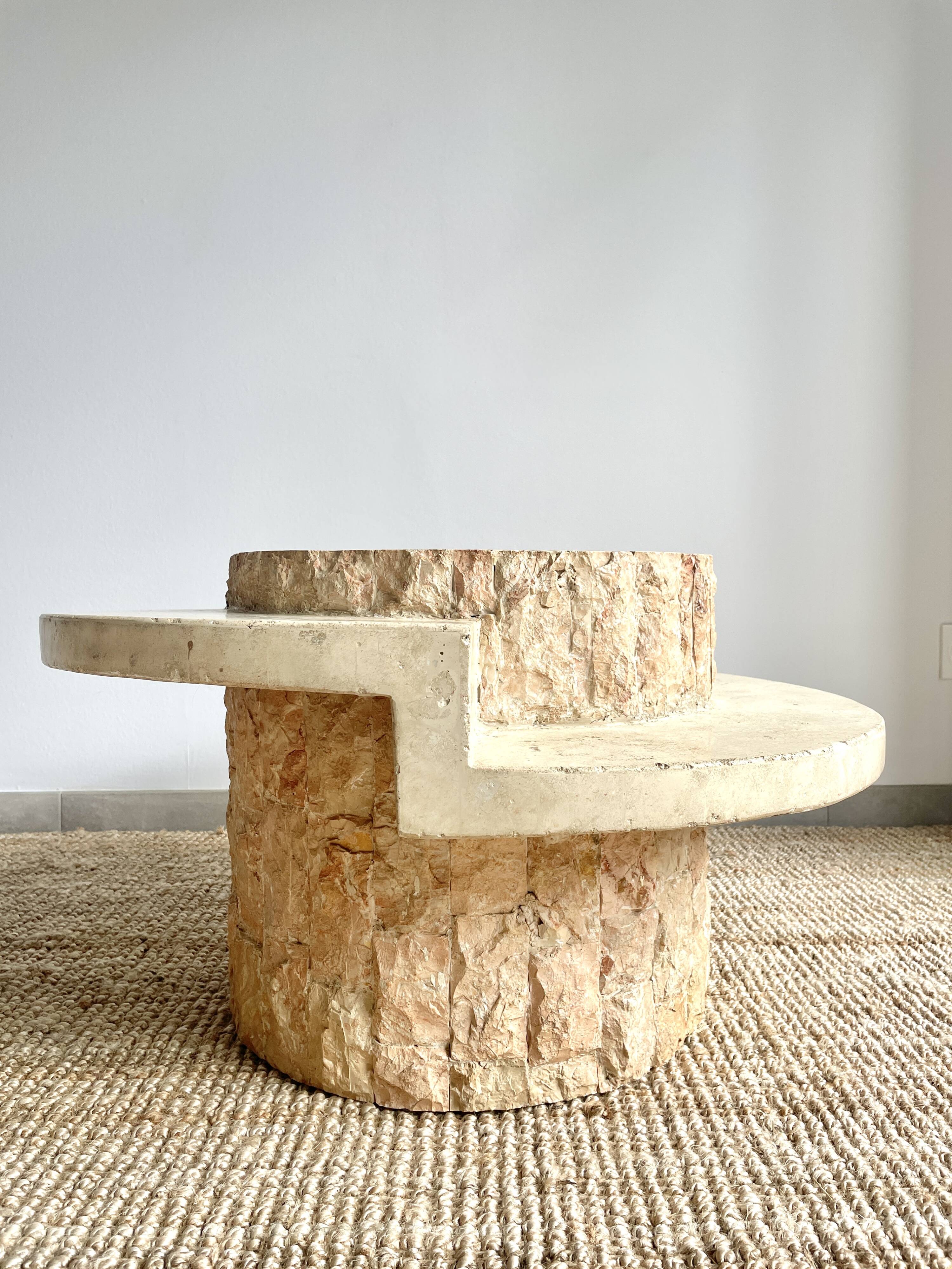 Table basse en travertin magnussen ponte