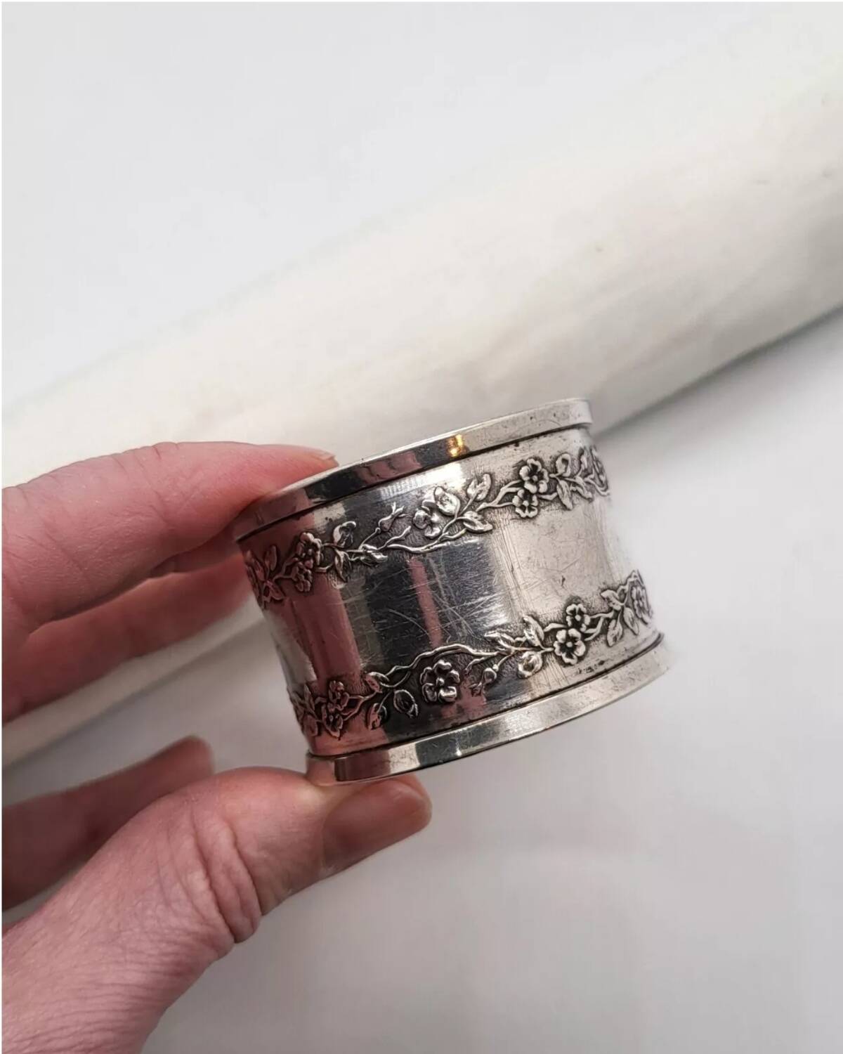 Antique Silver Napkin Ring with Minerva Hallmark