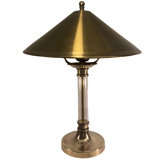 Art deco lucite and brass table or desk lamp
