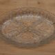 Compartmentalized dish in chiseled glass