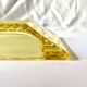 Cendrier vintage Walther en verre jaune